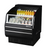 Turbo Air TOM-30SB-SP(-A)-N 4.7 Cu. Ft. Black Stainless Steel 3 Shelves Slim Profile - Solid Side Panel Open Display Merchandiser - 115 Volts