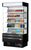 Turbo Air TOM-40SEW(B)-N 16.1 Cu. Ft. Full-Height 4 Shelves Vertical Air Curtain Open Display Merchandiser - 115 Volts