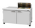 Turbo Air PST-60-08S-N(-LW) 16 Cu. Ft. Two-Section Two Door PRO Series Sandwich or Salad Prep Work Station - 115 Volts