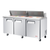 Turbo Air EST-72-N-V 19 Cu. Ft. Three-Section Three Door E-line Sandwich or Salad Unit - 115 Volts