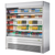 Turbo Air TOM-72ES-N 30.7 Cu. Ft. Stainless Steel 8 Shelves Vertical Air Curtain Open Display Merchandiser - 220 Volts