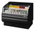 Turbo Air TOM-50SB-SP(-A)-N 8.9 Cu. Ft. Black Stainless Steel 3 Shelves Slim-Line Horizontal Open Display Merchandiser - 115 Volts