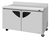 Turbo Air TWR-60SD-N-CB 17 Cu. Ft. Stainless Steel 2 Hinged Solid Doors Super Deluxe Worktop Refrigerator with Cutting Board - 115 Volts