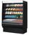 Turbo Air TOM-60DXB-SP(-A)-N 29.4 Cu. Ft. Black Stainless Steel 4 Shelves Extra Deep Vertical Open Display Merchandiser - 115 Volts