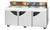 Turbo Air TST-72SD-18-N 23 Cu. Ft. Three-Section Three Door Super Deluxe Sandwich or Salad Unit - 115 Volts
