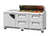 Turbo Air TST-72SD-12S-D4R(L)-FB-N(-LW) 20.5 Cu. Ft. Three-Section One Door and Four Drawer Super Deluxe Sandwich or Salad Prep Work Station - 115 Volts