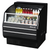Turbo Air TOM-40SB-SP(-A)-N 6.7 Cu. Ft. Black Stainless Steel 3 Shelves Slim Profile - Solid Side Panel Open Display Merchandiser - 115 Volts