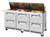 Turbo Air TST-72SD-30-D6-FB-N 17.6 Cu. Ft. Three-Section Stainless Steel Super Deluxe Sandwich or Salad Mega Top Unit - 115 Volts