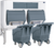 Follett LLC DEV2650SG-72-ICS125L Ice-DevIce 2650 Lbs. Stainless Steel Ice Bin with Cambro ICS125L Cart and Front Chute