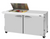 Turbo Air PST-60-12M-N-FL 19 Cu. Ft. Two-Section Stainless Steel PRO Series Sandwich or Salad Mega Prep + Work Station with Flat Lid - 115 Volts