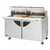Turbo Air TST-60SD-24-N-CL 19 Cu. Ft. Two-Section Stainless Steel Super Deluxe Sandwich or Salad Mega Top Unit with Clear Lids - 115 Volts