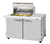 Turbo Air PST-48-12M-N-CL 15 Cu. Ft. Two-Section Stainless Steel PRO Series Sandwich or Salad Mega Prep Work Station with Clear Lid - 115 Volts