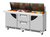 Turbo Air TST-72SD-30-LD2R-FB-N 17.6 Cu. Ft. Three-Section Stainless Steel Super Deluxe Sandwich or Salad Mega Top Unit - 115 Volts