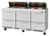 Turbo Air PST-72-D6-FB-N 17.6 Cu. Ft. Three-Section Stainless Steel PRO Series Mega Top Sandwich or Salad Prep Table - 115 Volts