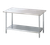 Turbo Air TSW-3096S 96" W x 30" D Stainless Steel 18 Gauge Work Table with Galvanized Undershelf
