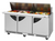 Turbo Air TST-72SD-30-FB-N 21.3 Cu. Ft. Three-Section Stainless Steel Super Deluxe Sandwich or Salad Mega Top Unit - 115 Volts