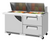 Turbo Air TST-60SD-24-D2R(L)-FB-N 14.8 Cu. Ft. Two-Section Stainless Steel Super Deluxe Sandwich or Salad Mega Prep Work Station - 115 Volts