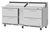 Turbo Air PST-72-D4-FB-N 17.6 Cu. Ft. Two-Section Stainless Steel PRO Series Mega Top Sandwich or Salad Prep Table - 115 Volts