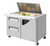 Turbo Air TST-48SD-18-D2R-N-FL 15 Cu. Ft. Two-Section Stainless Steel Super Deluxe Mega Top Sandwich or Salad Prep Table with Flat Lid - 115 Volts