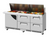 Turbo Air TST-72SD-30-D4R(L)-FB-N 17.6 Cu. Ft. Three-Section Stainless Steel Super Deluxe Sandwich or Salad Mega Top Unit - 115 Volts