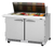 Turbo Air PST-48-18-FB-N 11.1 Cu. Ft. Two-Section Stainless Steel PRO Series Mega Top Sandwich or Salad Prep Table - 115 Volts