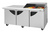 Turbo Air TST-72SD-18M-N-SL(-LW) 23 Cu. Ft. Three-Section Stainless Steel Super Deluxe Sandwich or Salad Mega Prep Work Station with Slide-Back Lid - 115 Volts