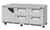 Turbo Air TUR-72SD-D4R(L)-FB-N 17.6 Cu. Ft. Stainless Steel Solid Super Deluxe Series Undercounter Refrigerator - 115 Volts