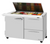 Turbo Air PST-48-18-D2R(L)-N-FL 15 Cu. Ft. Two-Section Stainless Steel PRO Series Sandwich or Salad Mega Top Unit with Flat Lid - 115 Volts
