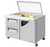Turbo Air TST-48SD-18-D2R-N-GL 15 Cu. Ft. Two-Section Stainless Steel Super Deluxe Sandwich or Salad Mega Top Unit with Glass Lid - 115 Volts