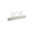 American Metalcraft SSS3 1.25" H Silver Stainless Steel Soy Sign