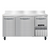 Continental Refrigerator RA60SNBS 15.2 Cu. Ft. Stainless Steel 3 Doors Refrigerated Base Shallow Depth Worktop Unit with 6" Backsplash - 115 Volts