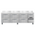 Continental Refrigerator RA93SNBS-D 25.6 Cu. Ft. Stainless Steel 1 Door and 6 Drawers Refrigerated Base Shallow Depth Worktop Unit with 6" Backsplash - 115 Volts