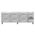 Continental Refrigerator RA93SN-D 25.6 Cu. Ft. Stainless Steel 1 Door and 6 Drawers Refrigerated Base Shallow Depth Worktop Unit - 115 Volts
