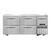 Continental Refrigerator RA68SN-U-D 68" W Stainless Steel Solid Undercounter Shallow Depth Refrigerated Base - 115 Volts