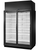 True TRM2M-NN-BLK-WHT-1BLKLL-4 77.9 Cu. Ft. Black Aluminum 2 Sections Refrigerated Merchandiser - 208-240 Volts