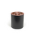 FOH RIB076BKL21 2 Qt. Black Faux Leather Round Ice Bucket with Lid