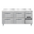 Continental Refrigerator DFA68NSSBS-D 62" W Stainless Steel Three-Section Designer Line Freezer Base Worktop Unit - 115 Volts