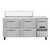 Continental Refrigerator RA68SN12-D 68" W Stainless Steel Refrigerated Base Shallow Depth Sandwich Unit - 115 Volts