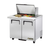 True TSSU-36-15M-B-HC 35" W Stainless Steel 2 Doors Mega Top Sandwich or Salad Unit - 115 Volts