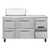 Continental Refrigerator RA60SN8-D 60" W Stainless Steel Refrigerated Base Shallow Depth Sandwich Unit - 115 Volts