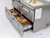 Migali C-U60R-D-HC 17.9 Cu. Ft. Stainless Steel Four-Section Undercounter Work Top Freezer - 115 Volts
