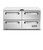 Migali C-U60R-D-HC 17.9 Cu. Ft. Stainless Steel Four-Section Undercounter Work Top Freezer - 115 Volts