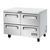 Migali C-U48R-D-HC 12 Cu. Ft. Stainless Steel Four-Section Undercounter Work Top Refrigerator - 115 Volts