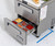 Migali C-SP27-8-D-HC 27.5" W Stainless Steel Two Drawers Sandwich Prep Table - 115 Volts