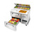 Migali C-PP44-D-HC 6.5 Cu. Ft. Stainless Steel Drawers Migali Pizza Prep Table - 115 Volts