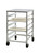 New Age NS834 38"H Mobile Aluminum 12 Tray Rack with Stainless Steel Top