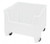 Quantum QGH805MOBCL 17.5" x 16.5" x 15.5" Clear Polypropylene Mobile Container