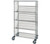 Quantum WRCSL5-63-2436EP 36" W x 24" D x 69" H Chrome Plated Slanted Shelf Enclosed Cart