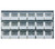 Quantum QLP-3619-230-18CL 36" L x 11" D x 19" H Gray Enamel Heavy Duty 16 Ga. Steel with 18 Clear Bins Louvered Panel