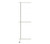 Quantum WS70-SS18ADHC 18" W x 26"D x 70" H White Finish Single Sided Partition Wall Add-On Unit